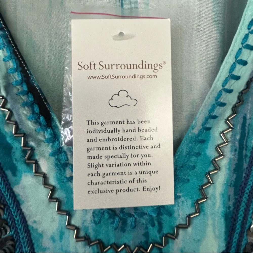 Soft Surroundings Seaglass Tides Tunic L - Picture 4 of 7